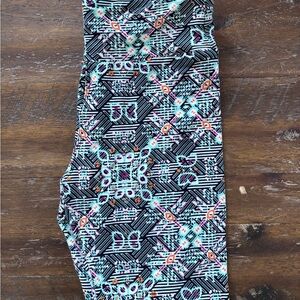 LuLaRoe Geometric Patterned Leggings - Black, Blue, Pink